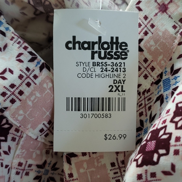 NWT Charlotte Russe shirt dress - Picture 5 of 5